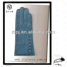 Kundenspezifische Lady niedliche weiche blaue Wildlederhandschuhe